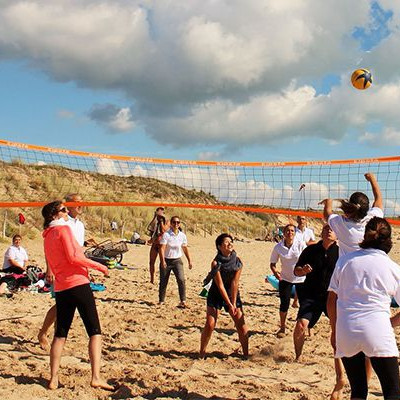 Beachvolleyball-Turniere Aktivität auf dem Campingplatz Sunelia Zwischenspiel