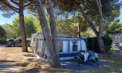 Large space pitch, tent, caravan, 5-star campsite, France, Atlantic coast, Ile de Ré